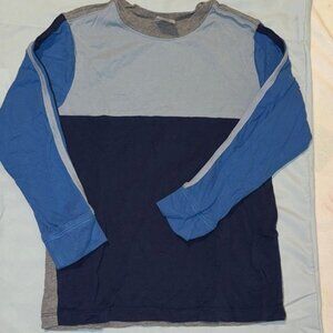 Hanna Andersson Blue and Gray Color Long Sleeve Tee
